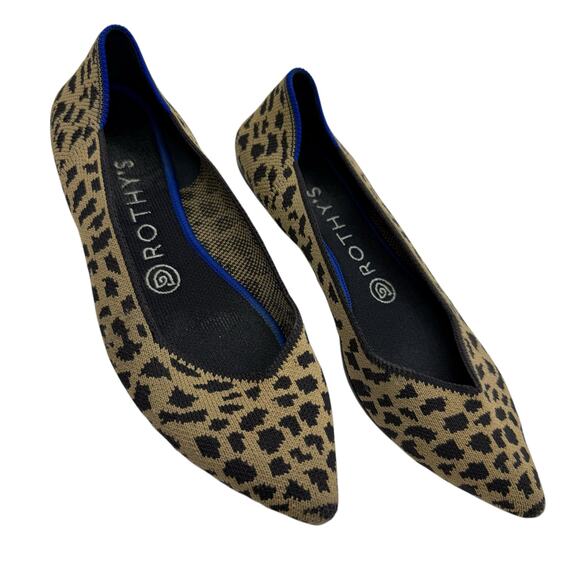 Rothy’s The Point Flats Cheetah Size 7 - Picture 1 of 8